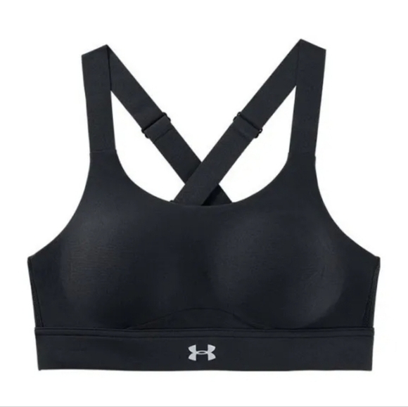 Under Armour Sports Black Bra Racer Back Adjustable Straps Style 1372559 Womens - Picture 1 of 12